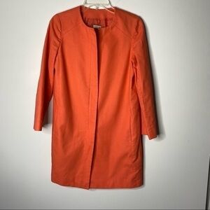 J. Crew Factory Coral Overcoat Size 0